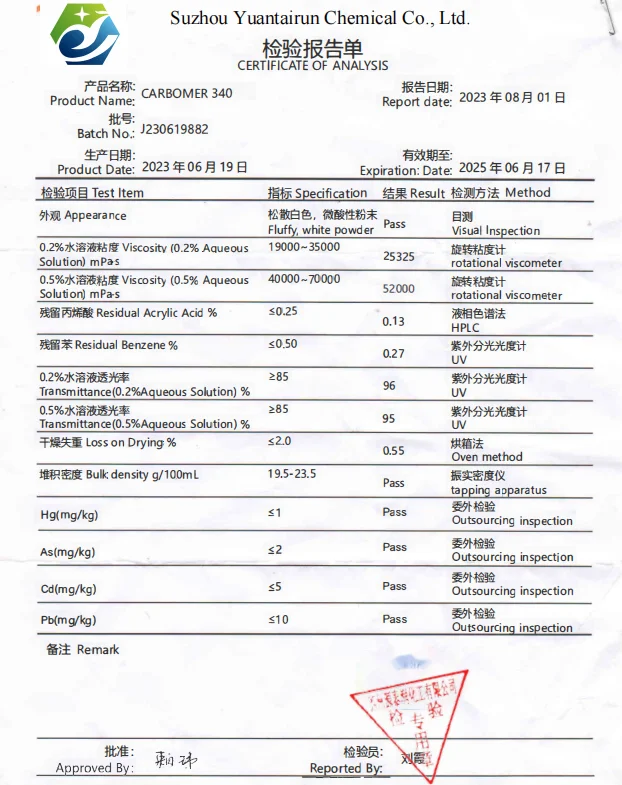 Cabomer 980/940 Polyacrylic Acid Thickener for Daily Chemicals Carbopol 940 Price Cas 9007-20-9